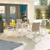 Nova Garden Furniture Roma White 4 Seat Square Dining Set