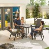 Nova Garden Furniture Venice 4 Seat Grey Square Dining Set