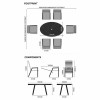 Nova Garden Furniture Venice 6 Seat Grey Oval Dining Set