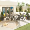 Nova Garden Furniture Venice 6 Seat Grey Oval Dining Set