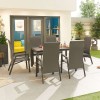 Nova Garden Furniture Venice 6 Seat Grey Rectangular Dining Set