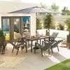 Nova Garden Furniture Venice 6 Seat Grey Rectangular Dining Set