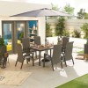 Nova Garden Furniture Venice 6 Seat Grey Rectangular Dining Set