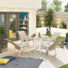 Nova Garden Furniture Venice 4 Seat White Square Dining Set