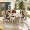 Nova Garden Furniture Venice 6 Seat White Round Dining Set