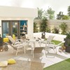 Nova Garden Furniture Venice 6 Seat White Round Dining Set