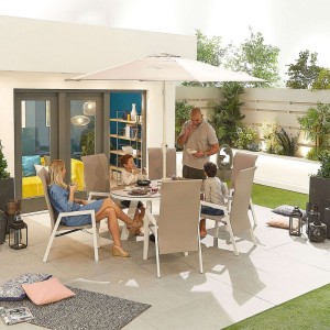 Nova Garden Furniture Venice 6 Seat White Oval Dining Set Nova Garden Furniture Venice 6 Seat White Oval Dining Set