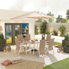 Nova Garden Furniture Venice 6 Seat White Rectangular Dining Set