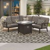 Nova Garden Furniture Vogue Grey Square Firepit Table