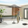 Nova Garden Furniture Antigua 2.4m Round Grey Aluminium Parasol