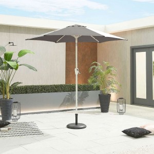 Nova Garden Furniture Antigua 2.4m Round Grey Aluminium Parasol Nova Garden Furniture Antigua 2.4m Round Grey Aluminium Parasol