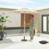 Nova Garden Furniture Antigua 2.4m Round Beige Aluminium Parasol