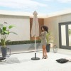 Nova Garden Furniture Antigua 2.7m Round Taupe Aluminium Parasol