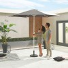 Nova Garden Furniture Antigua 3m Round Grey Aluminium Parasol