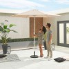Nova Garden Furniture Antigua 3m Round Beige Aluminium Parasol