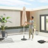 Nova Garden Furniture Antigua 3m Round Beige Aluminium Parasol
