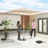 Nova Garden Furniture Antigua 3m x 2m Rectangular Beige Aluminium Parasol