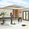 Nova Garden Furniture Antigua 3m x 2m Rectangular Taupe Aluminium Parasol