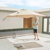 Nova Garden Furniture Apollo 2.5m Square Beige Cantilever Parasol