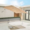 Nova Garden Furniture Apollo 2.5m Square Beige Cantilever Parasol