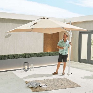 Nova Garden Furniture Apollo 2.5m Square Beige Cantilever Parasol Nova Garden Furniture Apollo 2.5m Square Beige Cantilever Parasol