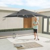 Nova Garden Furniture Apollo 2.5m Square Grey Cantilever Parasol