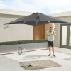 Nova Garden Furniture Apollo 2.5m Square Grey Cantilever Parasol