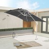 Nova Garden Furniture Apollo 2.5m Square Grey Cantilever Parasol