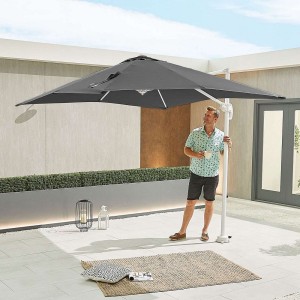 Nova Garden Furniture Apollo 2.5m Square Grey Cantilever Parasol Nova Garden Furniture Apollo 2.5m Square Grey Cantilever Parasol