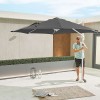 Nova Garden Furniture Apollo 3m Round Grey Cantilever Parasol