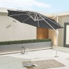 Nova Garden Furniture Apollo 3m Round Grey Cantilever Parasol