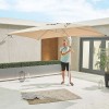 Nova Garden Furniture Apollo 3m x 2m Rectangular Beige Cantilever Parasol