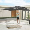 Nova Garden Furniture Apollo 3m x 2m Rectangular Grey Cantilever Parasol