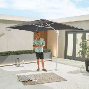 Nova Garden Furniture Apollo 3m x 2m Rectangular Grey Cantilever Parasol Nova Garden Furniture Apollo 3m x 2m Rectangular Grey Cantilever Parasol