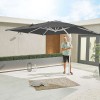 Nova Garden Furniture Genesis Grey 3m x 2.5m Rectangular Cantilever Parasol