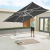 Nova Garden Furniture Genesis Grey 3m x 2.5m Rectangular Cantilever Parasol