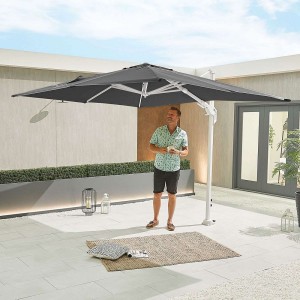 Nova Garden Furniture Genesis Grey 3m x 2.5m Rectangular Cantilever Parasol Nova Garden Furniture Genesis Grey 3m x 2.5m Rectangular Cantilever Parasol