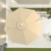Nova Garden Furniture Frame Galaxy Beige 3.5m Round Led Cantilever Parasol