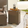 Nova Garden Furniture Coffee Finish Square Gas Tank Holder with Cover