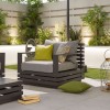 Nova Garden Furniture San Marino Grey 3 Seat Sofa Set