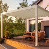 Nova Garden Furniture Titan White 3.6m x 3.6m Square Aluminium Pergola