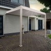 Nova Garden Furniture Titan White 3m x 3m Square Aluminium Wall Mounted Pergola