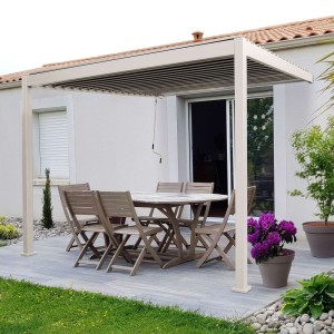 Nova Garden Furniture Titan White 3m x 3m Square Aluminium Wall Mounted Pergola Nova Garden Furniture Titan White 3m x 3m Square Aluminium Wall Mounted Pergola