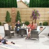 Nova Garden Furniture Ruxley Brown 4 Seat 1m Square Rattan Dining Set