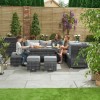 Nova Garden Furniture Cambridge Grey Weave Right Hand Reclining CornerÂ Sofa Set with Rising Table