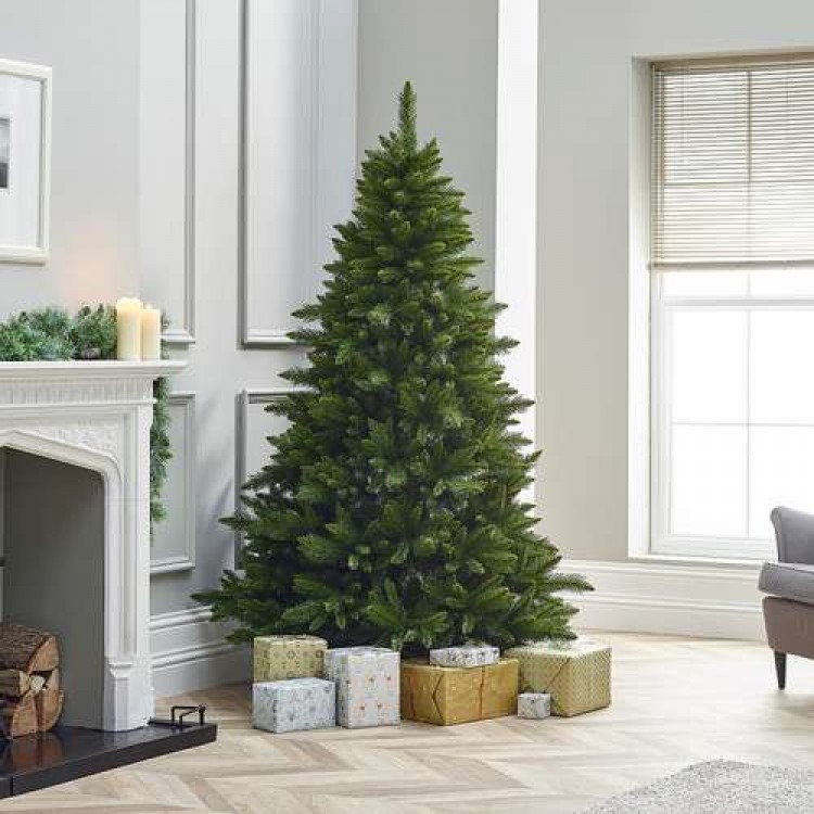 7ft Natural Green Leyland Spruce Artificial Christmas Tree
