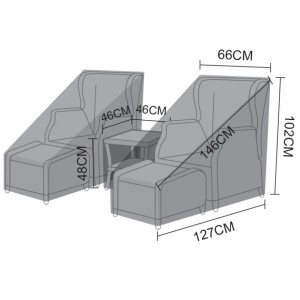 Nova Garden Furniture Skylar Black Lounge Set Cover Nova Garden Furniture Skylar Black Lounge Set Cover