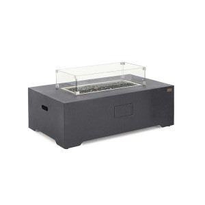 Nova Garden Furniture Mars Dark Grey Rectangular Gas Fire Pit With Wind Guard And Cover Nova Garden Furniture Mars Dark Grey Rectangular Gas Fire Pit With Wind Guard And Cover