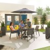 Nova Garden Furniture Milano Grey 4 Seat Square Dining Set