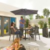 Nova Garden Furniture Milano Grey 4 Seat Square Dining Set